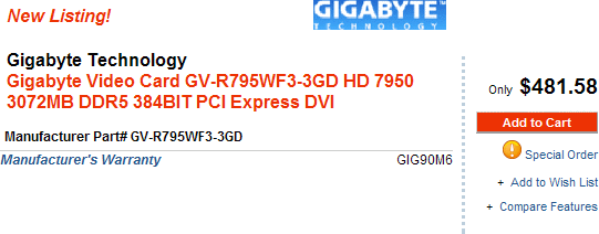 Gigabyte AMD Radeon HD 7950