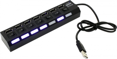 5bites (HB27 - 203PBK) USB2.0 Hub 7 port + ..