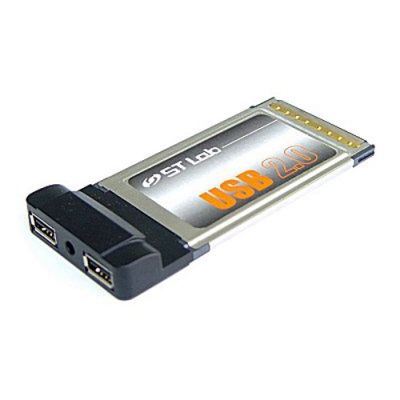 STLab C-111 USB 2.0 2-port Adapter PCMCIA