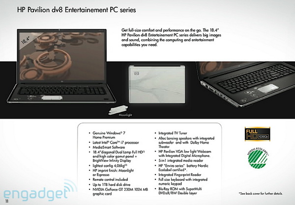 �������� HP Pavilion dv8 Entertainement